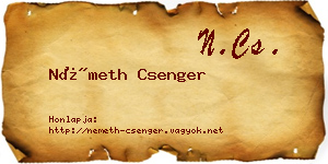 Németh Csenger névjegykártya